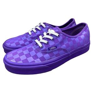 Vans Women's Purple Checkered Sneakers